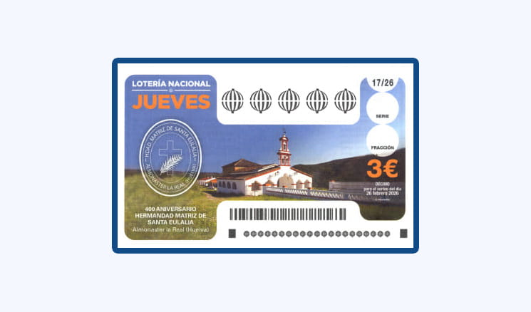 Sorteo Lotería Nacional Jueves 26 Febrero - Hermandad Santa Eulalia