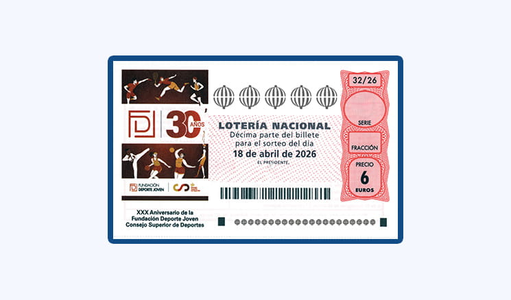 Sorteo Lotería Nacional Sábado 18 Abril - 30 Aniversario Fundación Deporte Joven