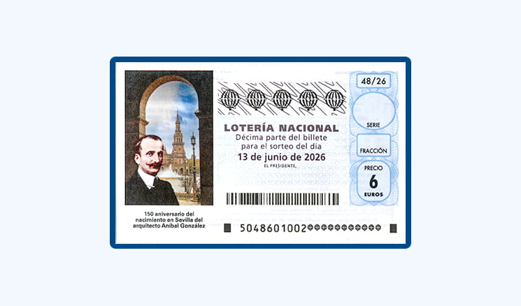 Sorteo Lotería Nacional Sábado 13 Junio - 150 Aniversario Aníbal González