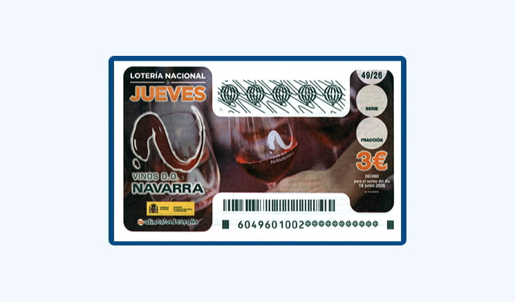 Sorteo Lotería Nacional Jueves 18 Junio - Vinos D.O. Navarra