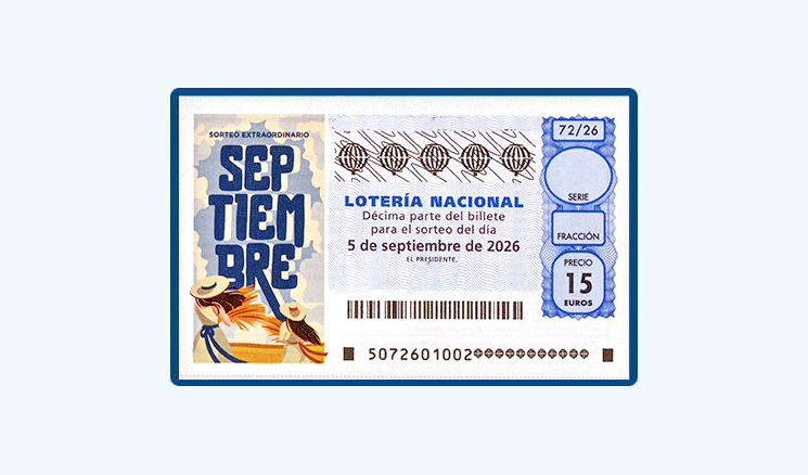 Sorteo de septiembre 2026 Lotería Nacional