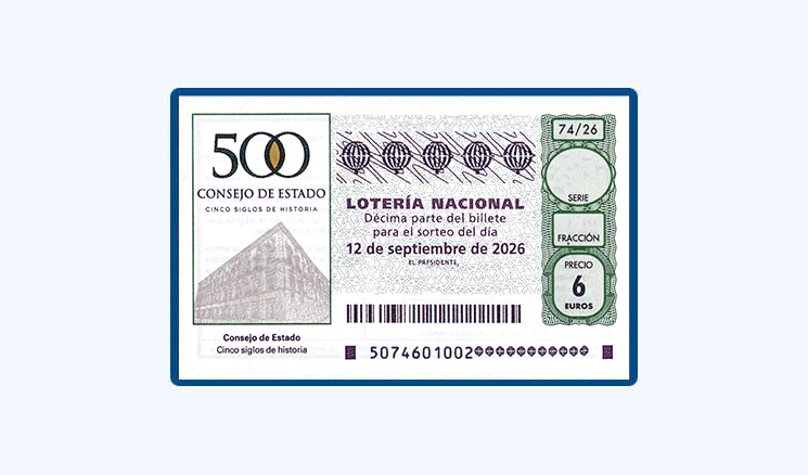 Sorteo Lotería Nacional Sábado 12 Septiembre - Cinco Siglos del Consejo de Estado