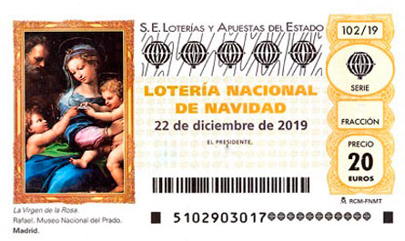 décimos lotería de Navidad 2019